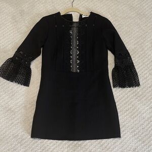 Self-Portrait Black Lace Mini Dress
